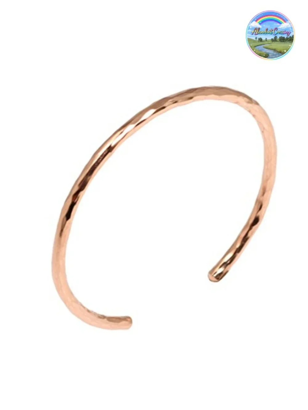 Handmade Hammered Copper Cuff Bracelet Solid Uncoated Adjustable